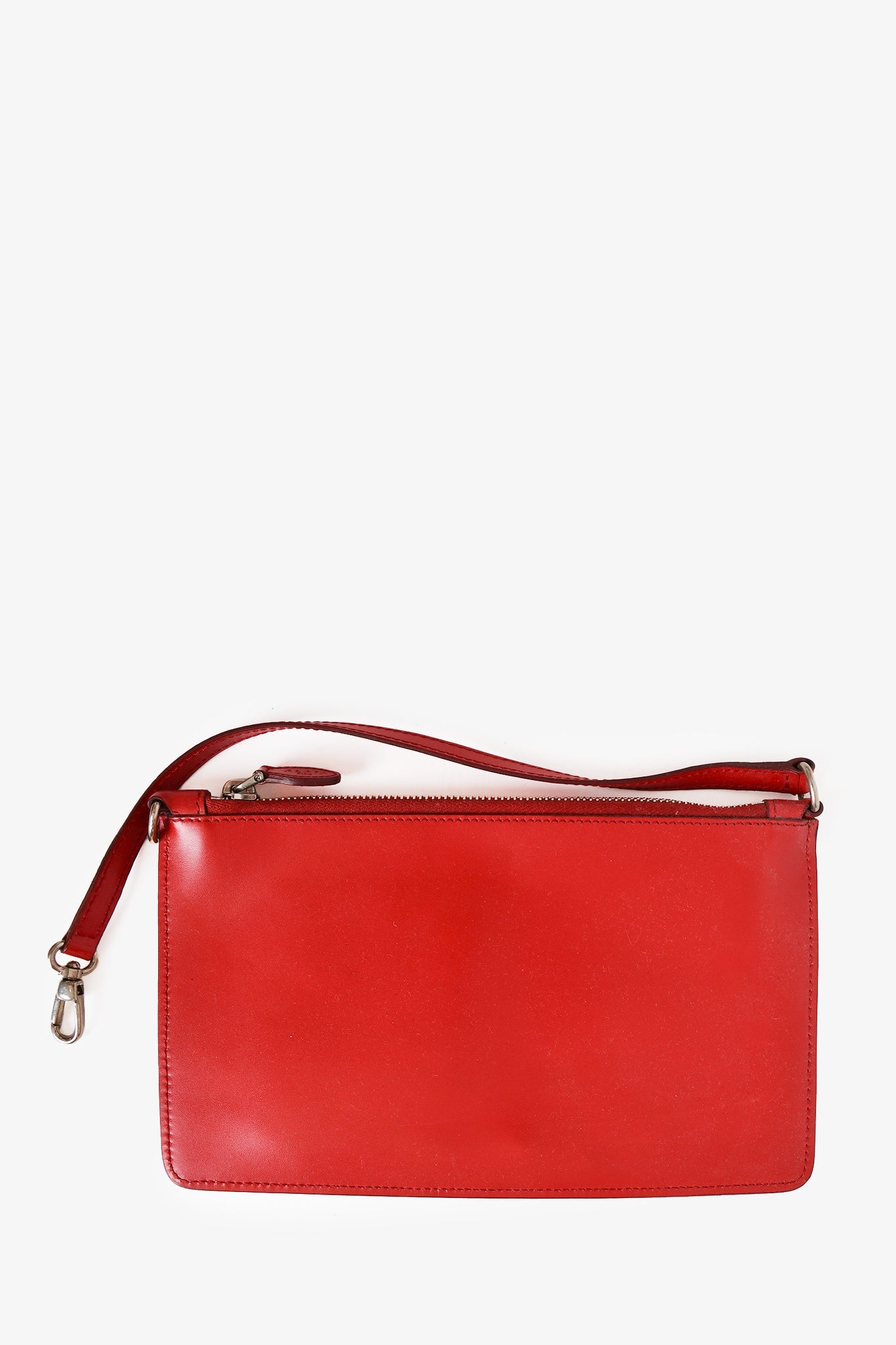 Alaia Paris Red Perforated Leather Top Handle Tote