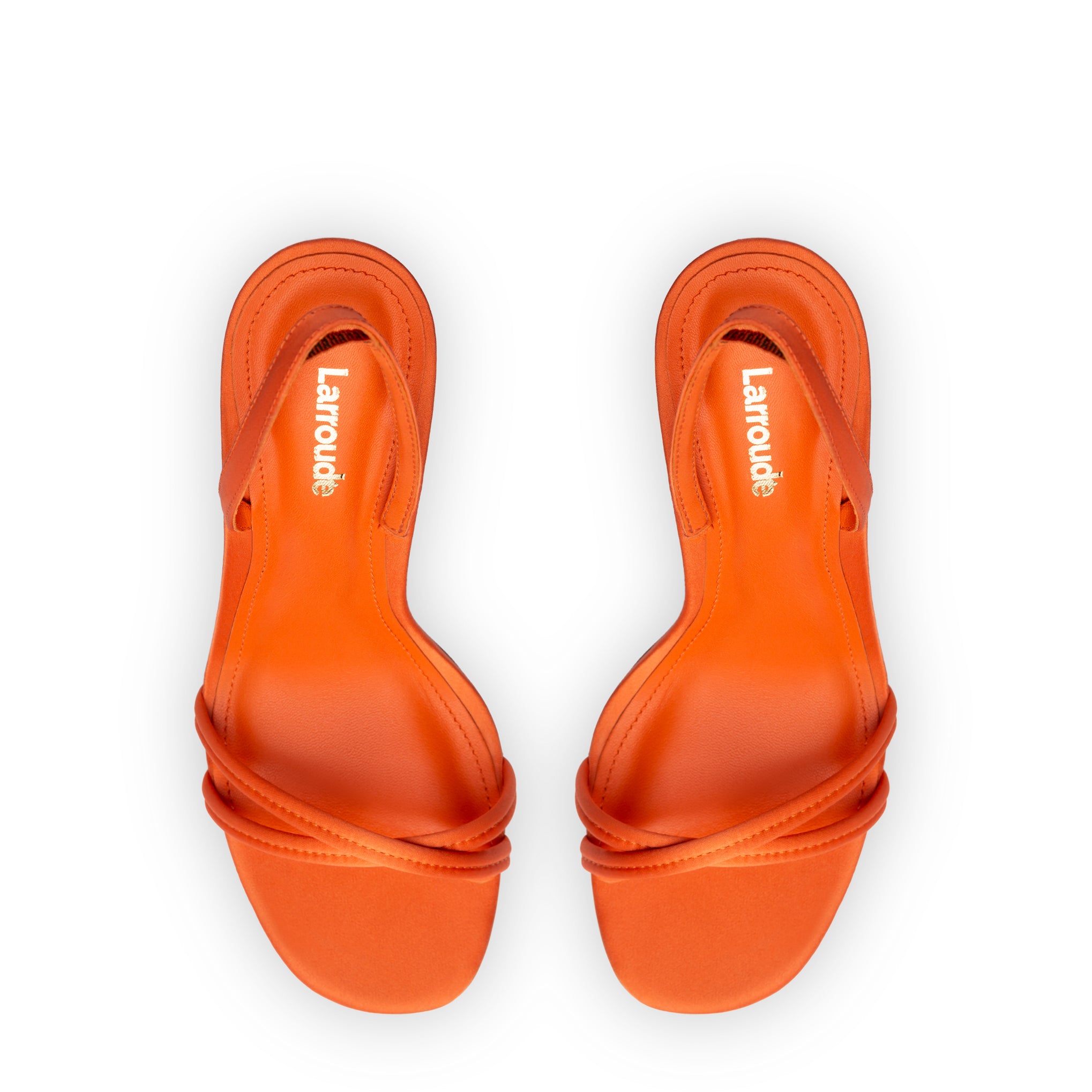 Annie Sandal In Orange Satin