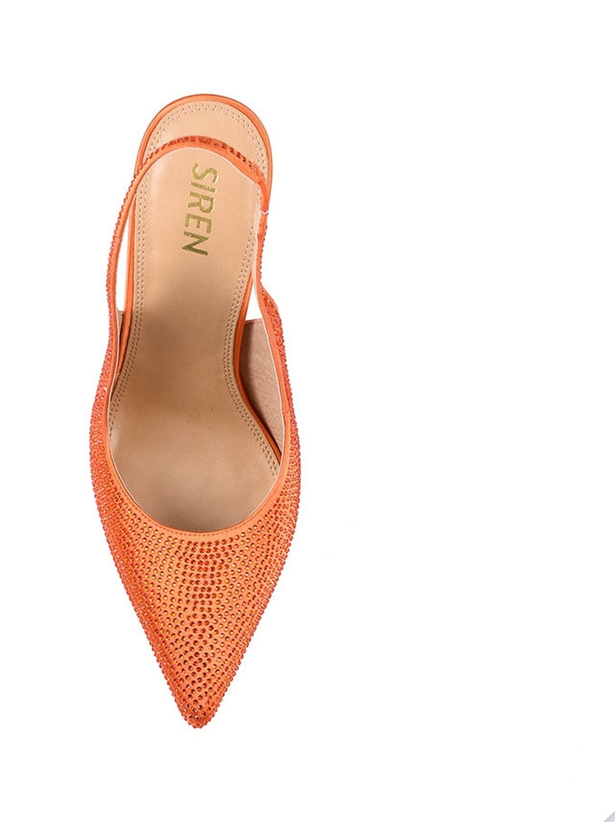 Anthony Stiletto Heels - Orange Satin/Jewels