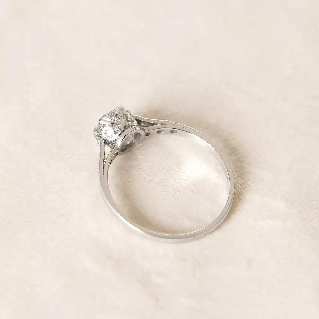 Art Deco 0.75 Carat Old European Cut Diamond Solitaire