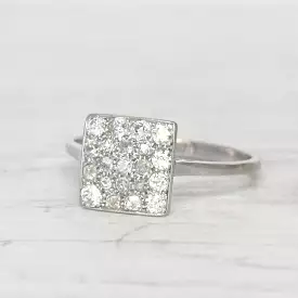 Art Deco 0.76 Carat Old Mine Cut Diamond Square Cluster