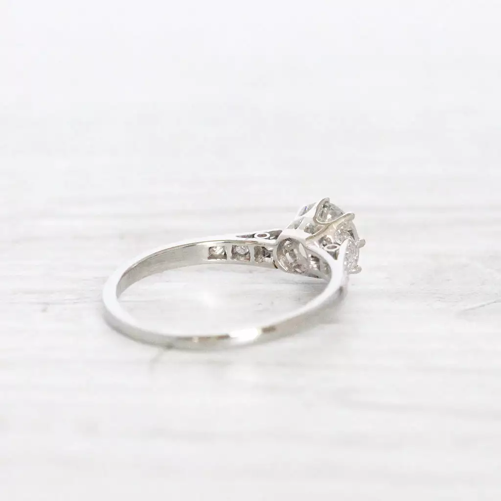 Art Deco 0.80 Carat Old European Cut Diamond Solitaire