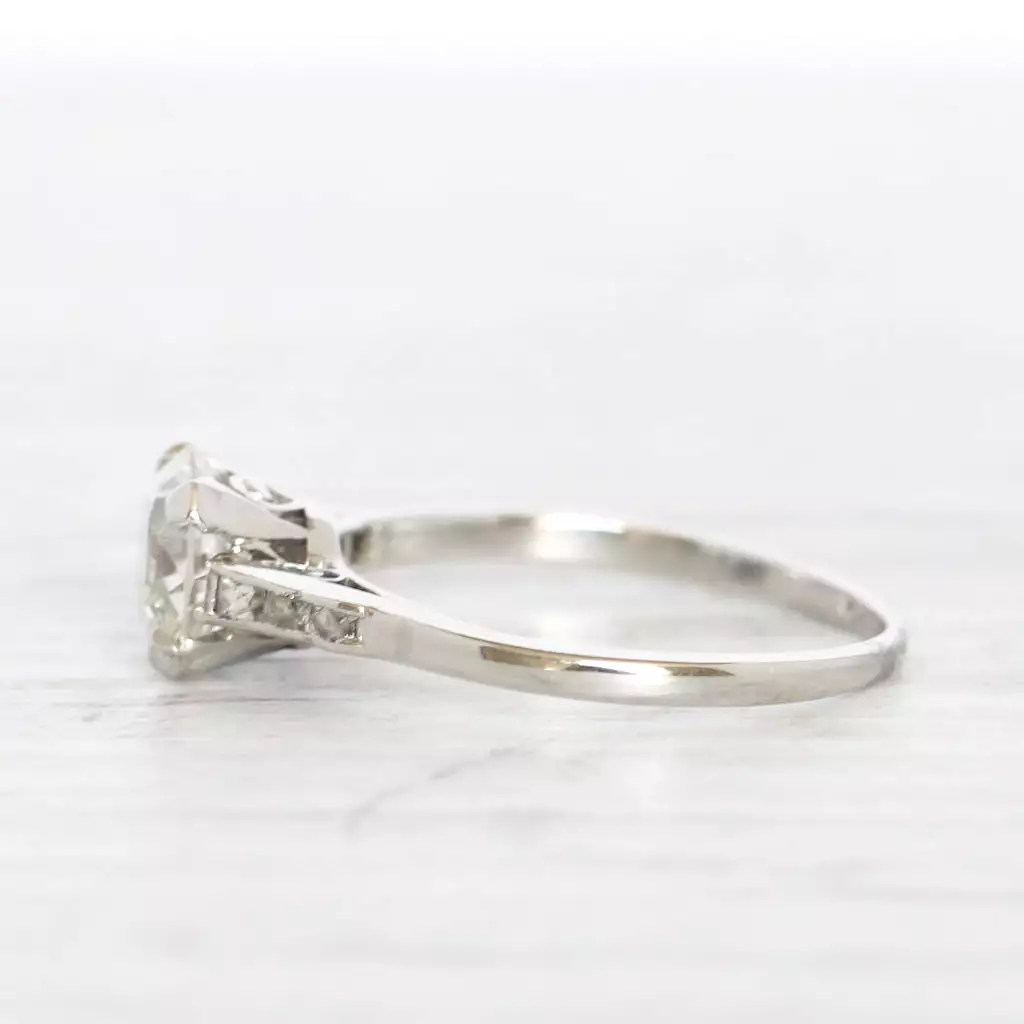 Art Deco 1.23 Carat Old European Cut Diamond Solitaire