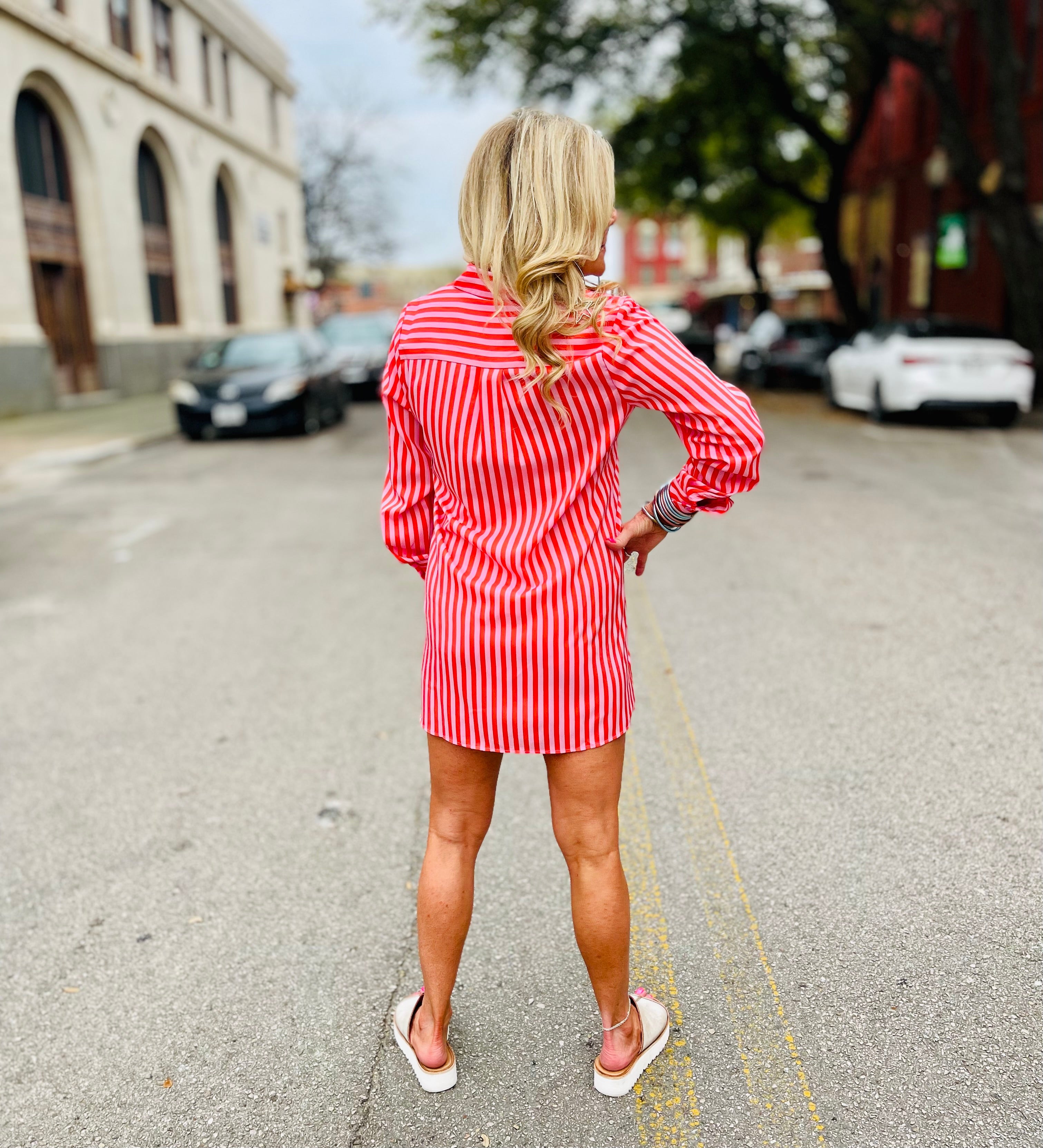 Beau Shirt Dress in Sun Glow