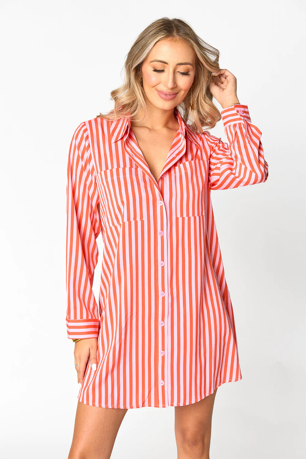 Beau Shirt Dress in Sun Glow