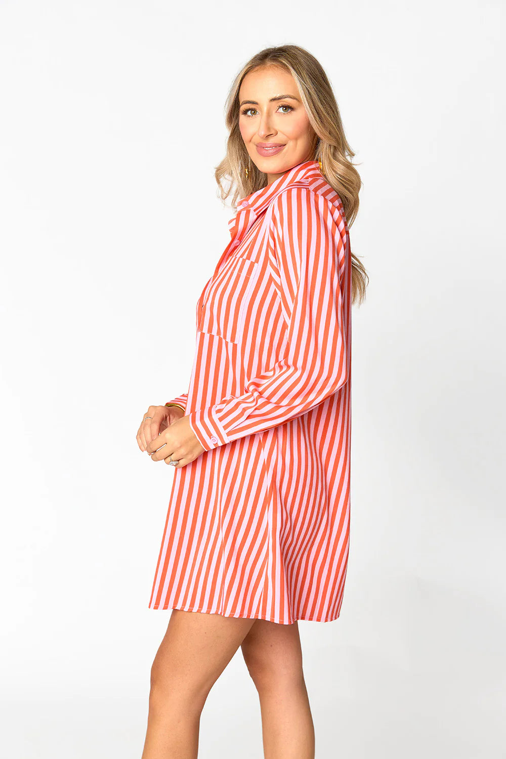 Beau Shirt Dress in Sun Glow