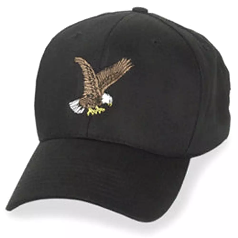 Black with Eagle Logo - Structured Baseball Cap