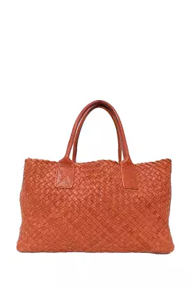 Bottega Veneta Brown Leather 'Intrecciato Cabat' Tote