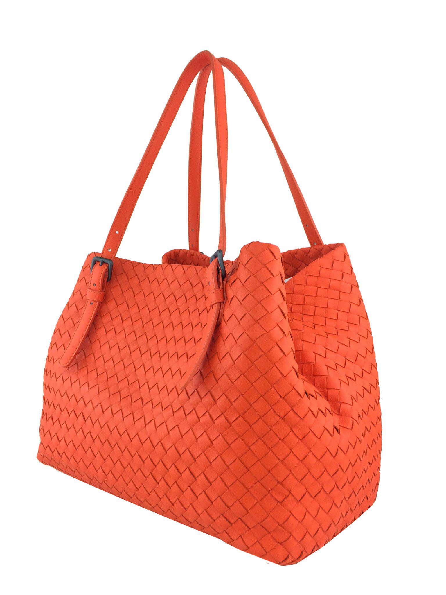 Bottega Veneta Intrecciato Medium A-Shaped Woven Tote Bag