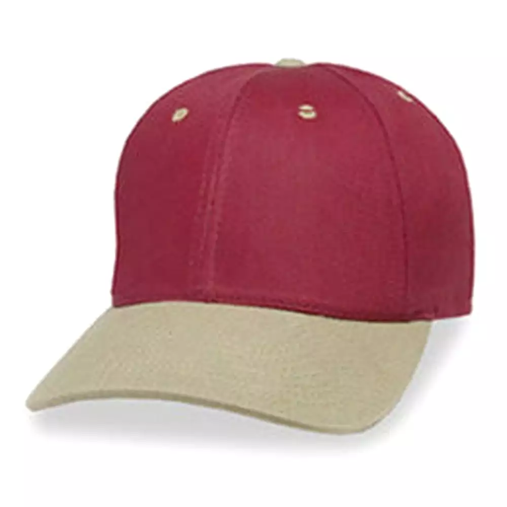 Brick Red with Khaki Visor - Structured Baseball Cap