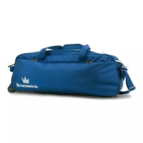 Brunswick Combat Blue Triple Tote Roller Bowling Bag