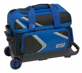 BSI Dash Double Roller Bowling Bag Black Blue