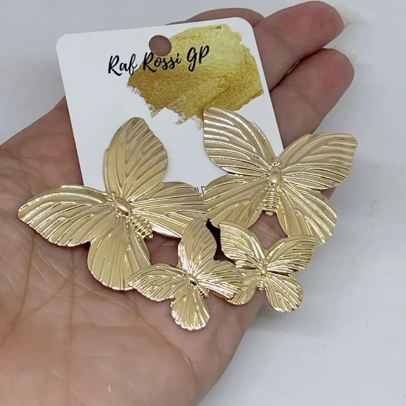 Butterflies gold- filled studs earrings