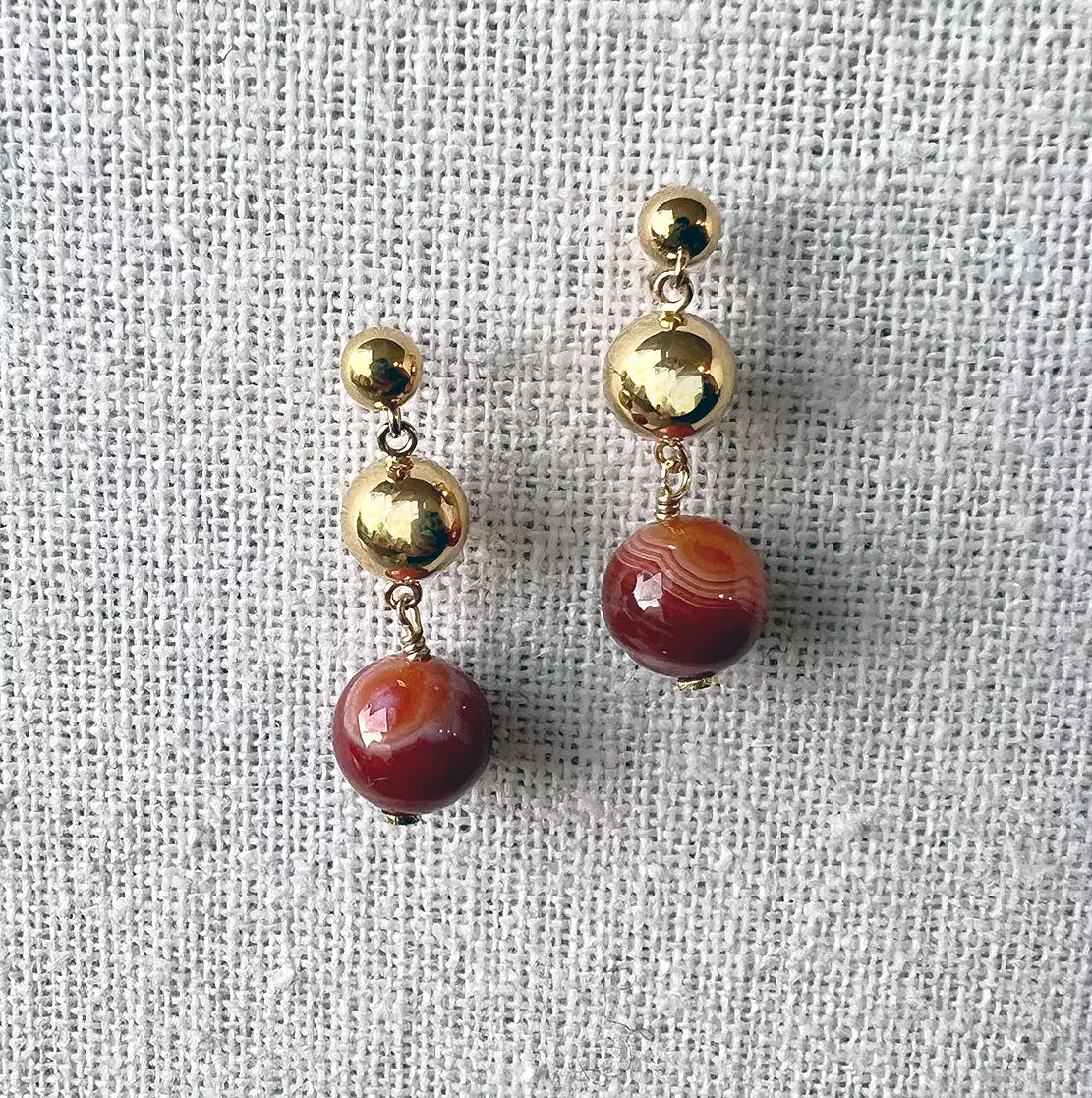 Caramel Drops Earrings, Gold