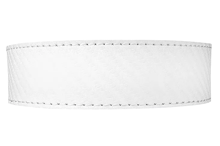 Carbon White 1 3/8 Leather Dress Strap