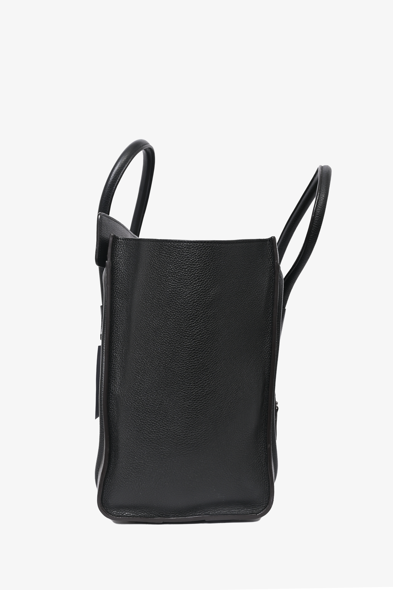 Celine Black Grained Leather Mini Luggage Tote