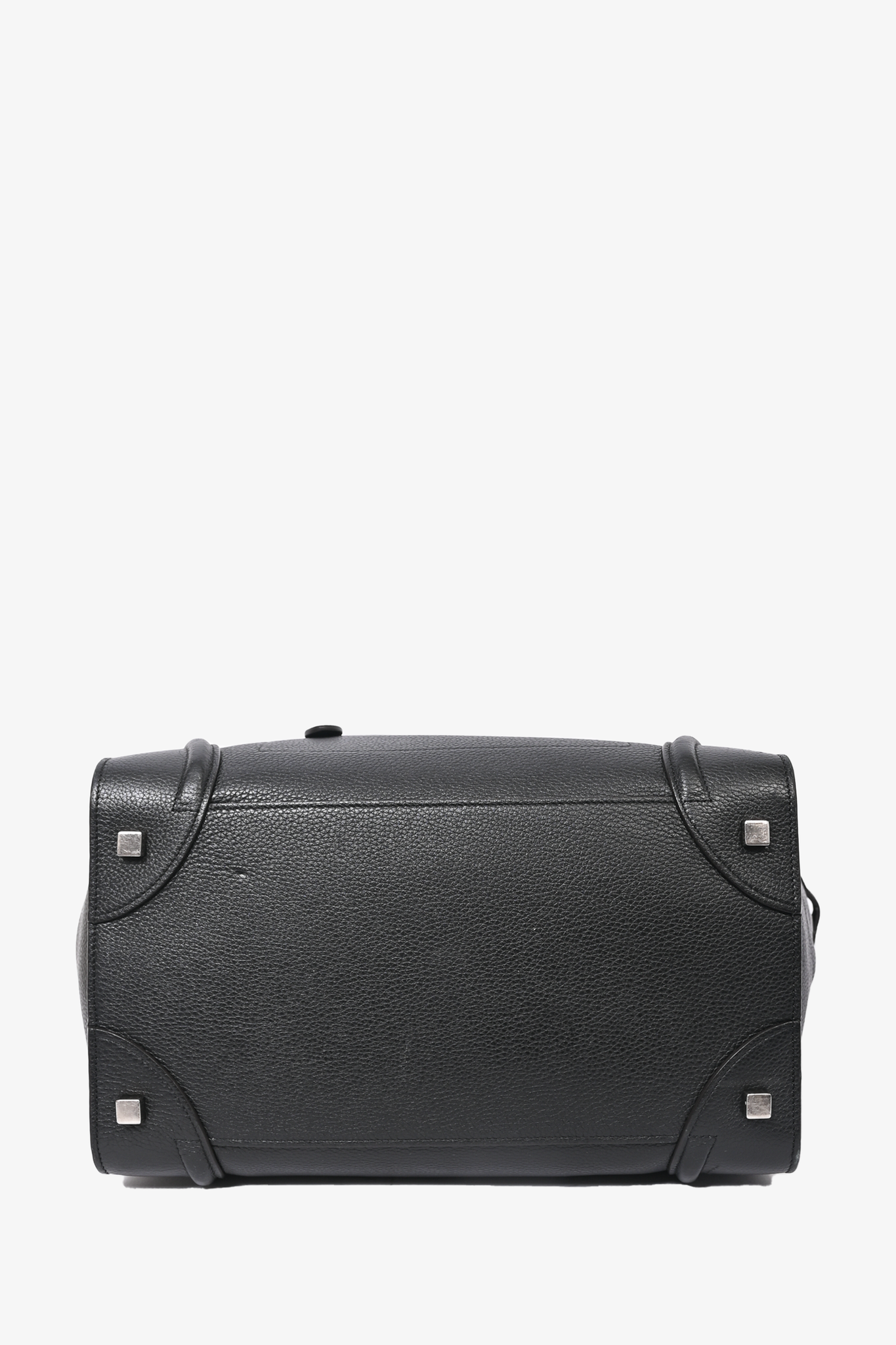 Celine Black Grained Leather Mini Luggage Tote