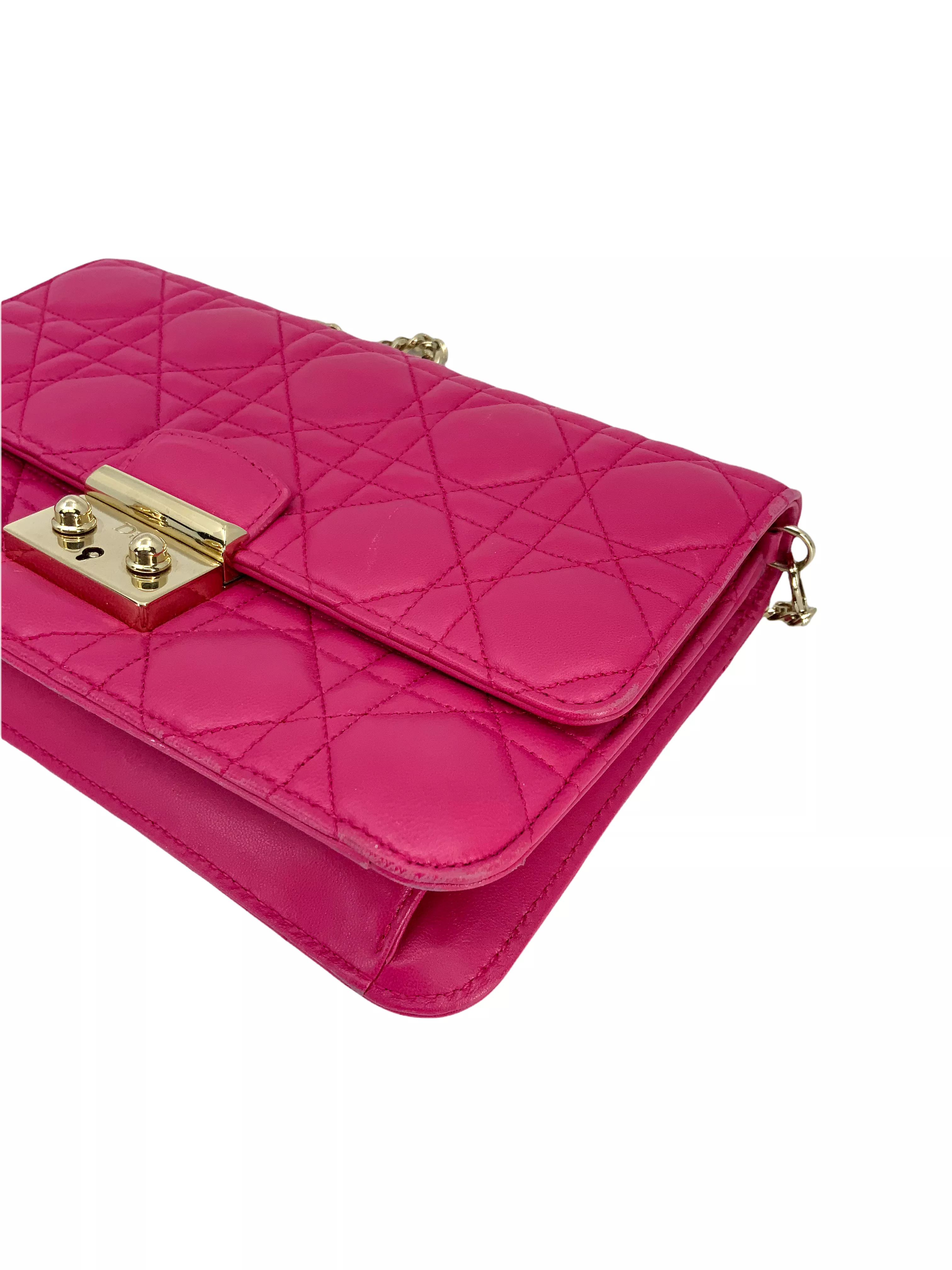 Christian Dior Miss Dior Cannage Quilted Leather Wallet-On-Chain Bag