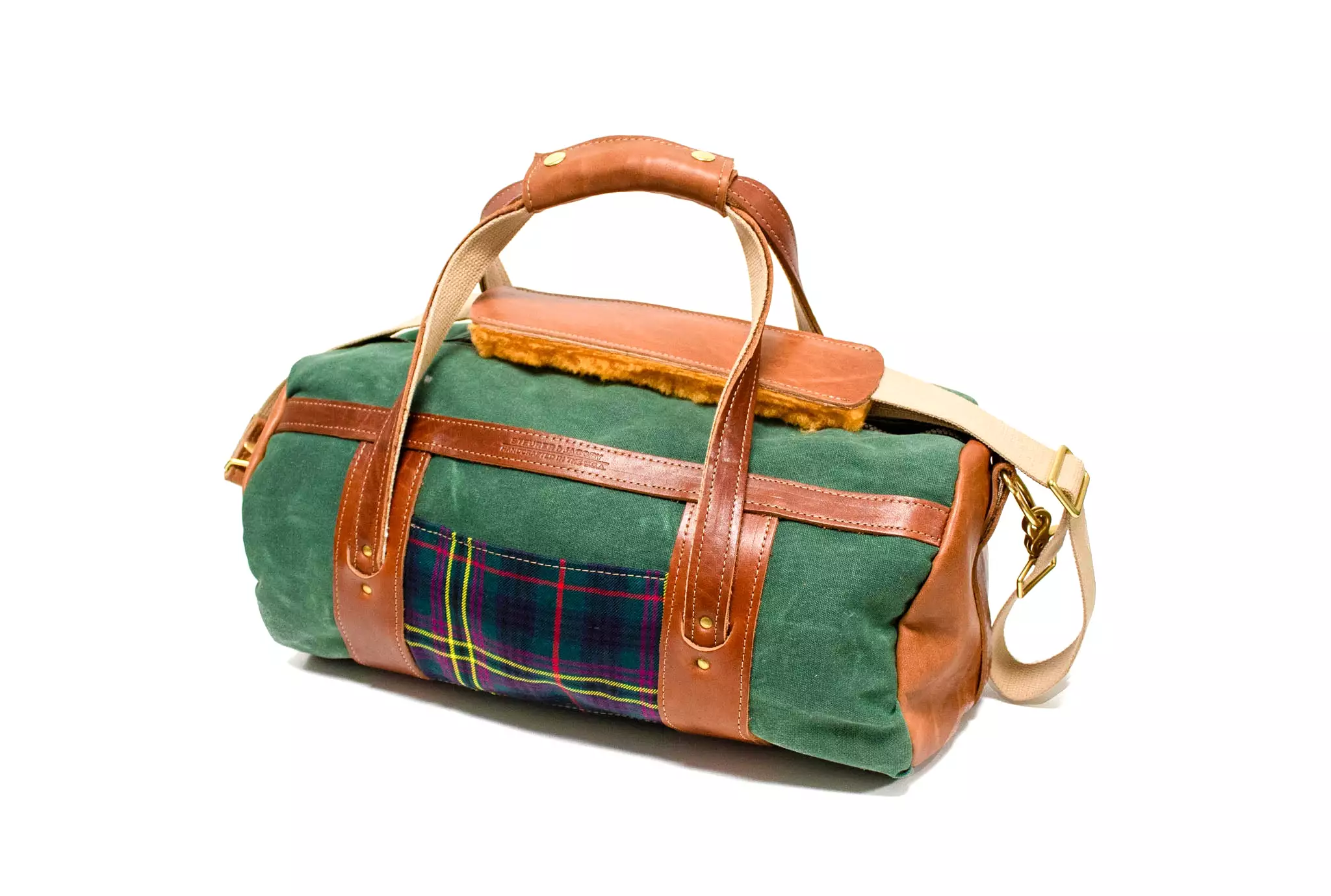 Club Duffel Bag- Kennedy Modern with Natural Leather