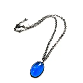 Cobalt Faceted Rare Glass Layering Necklace