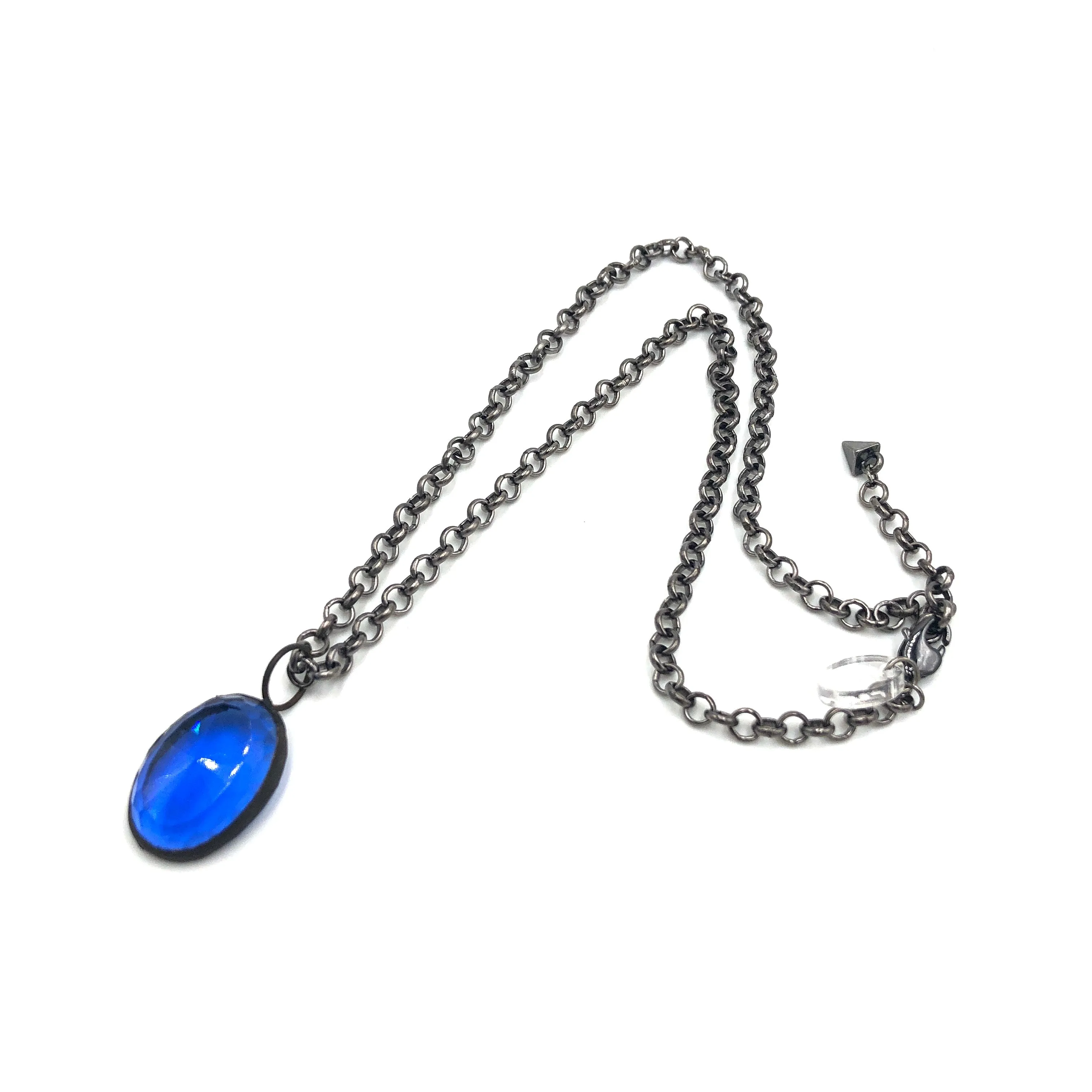 Cobalt Faceted Rare Glass Layering Necklace