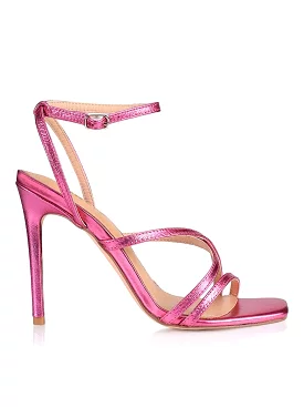 Dagger Stiletto Heels - Hot Pink Metallic