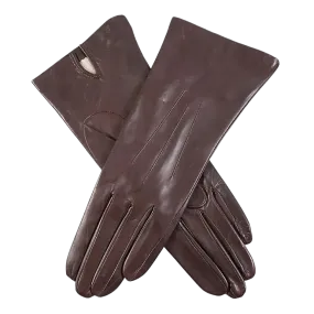 Dents Felicity Silk Lined Hairsheep Leather Gloves in Mocca