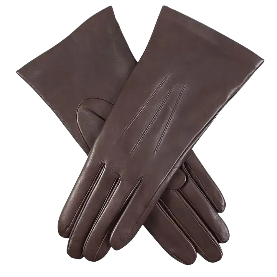 Dents Isabelle Cashmere Lined Hairsheep Leather Gloves in Mocca