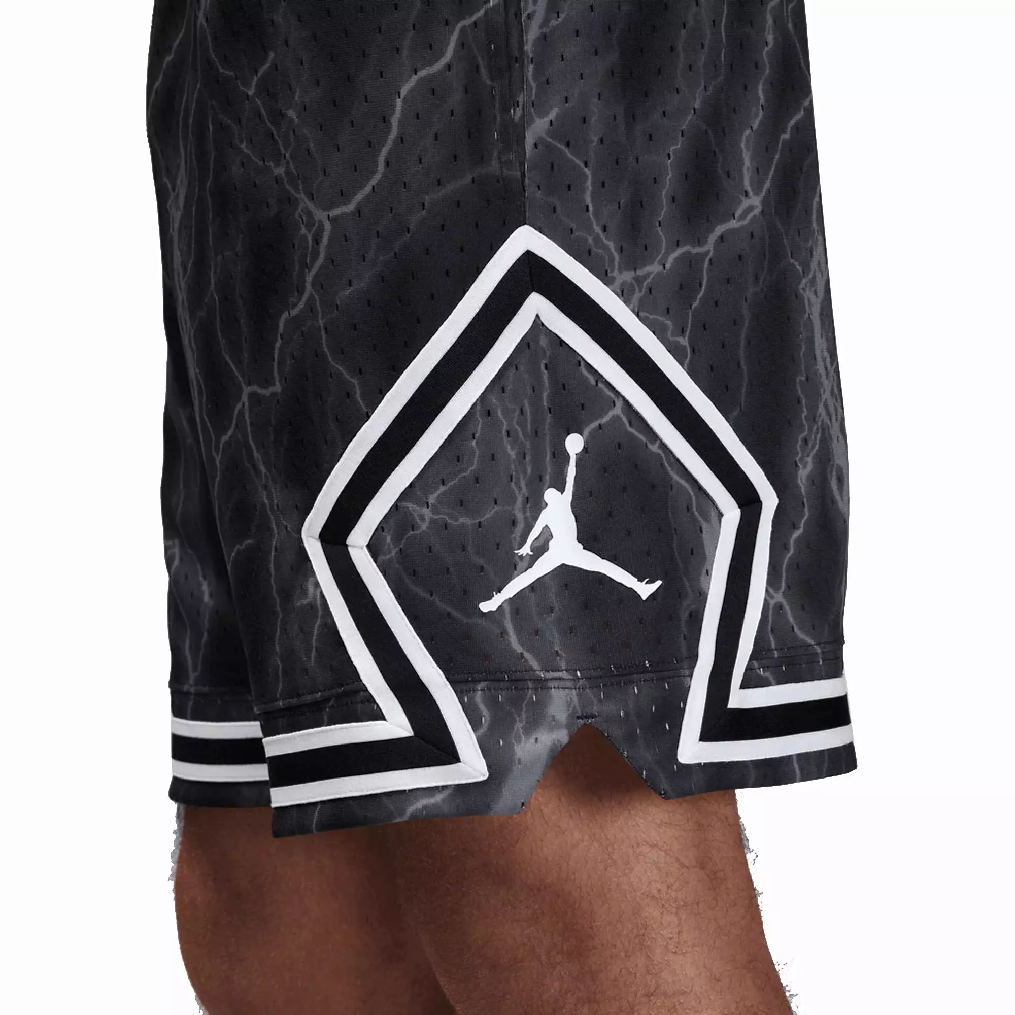 DRI-FIT SPORT DIAMOND SHORTS 'BLACK/WHITE/WHITE'