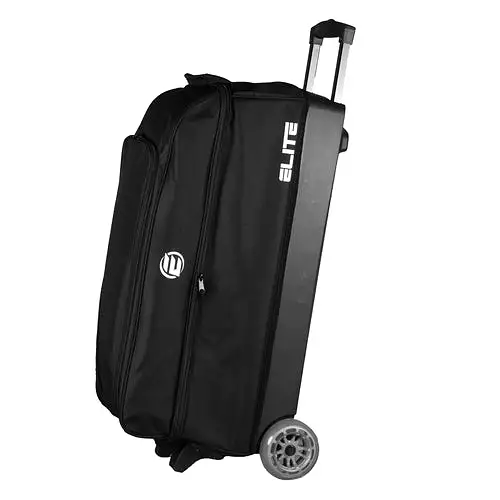 Elite Basic Triple Roller Black Bowling Bag