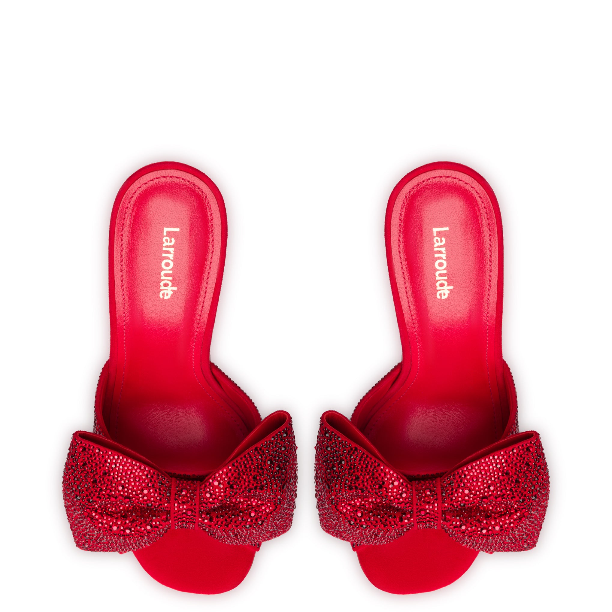 Elle Mule Crystal In Scarlet Suede