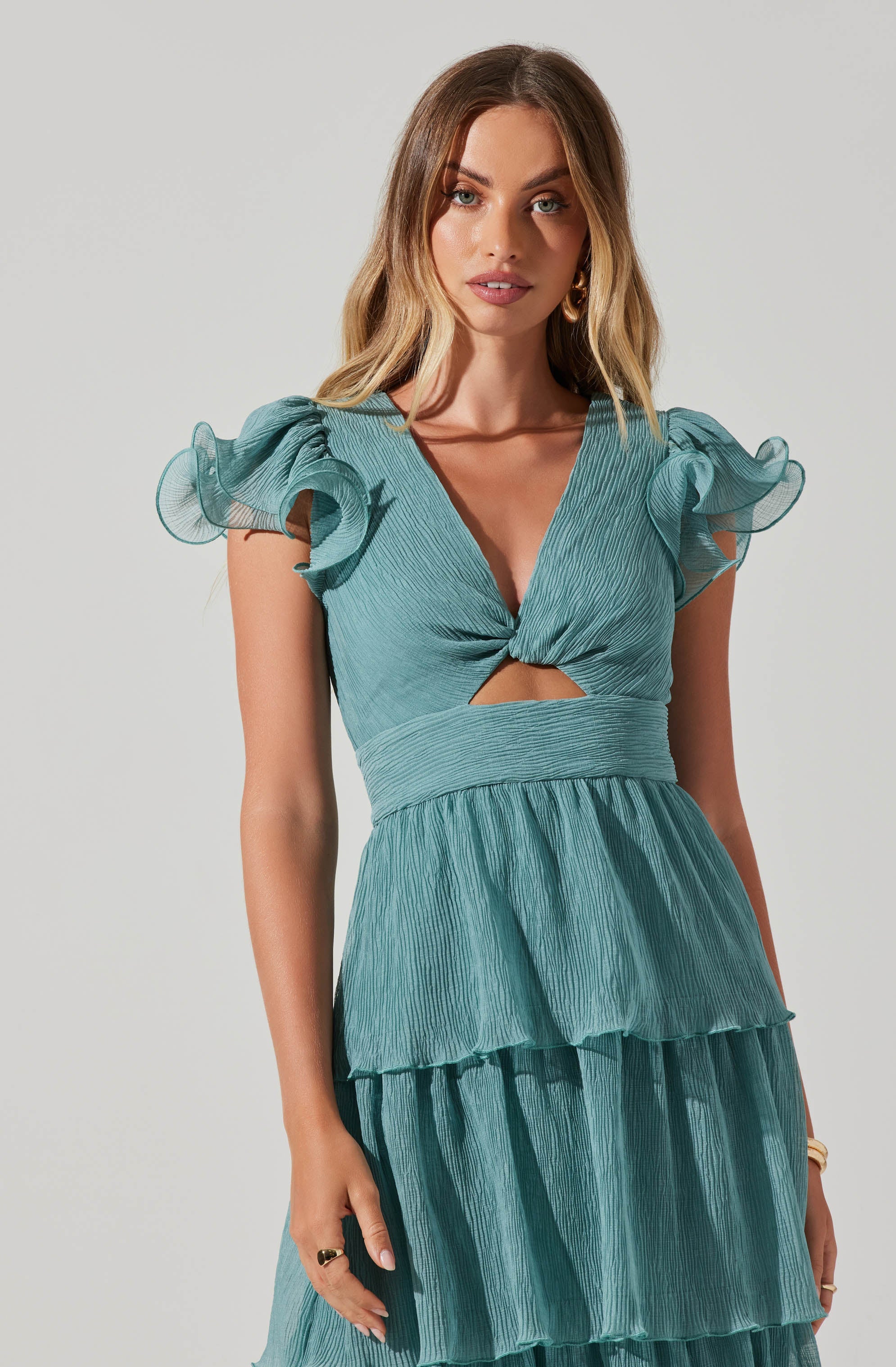 Emporia Tiered Tulle Midi Dress