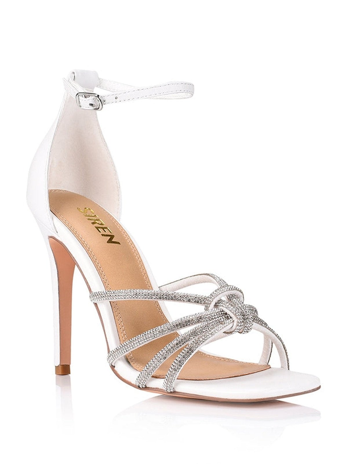 Evie Stiletto Heel - White Leather