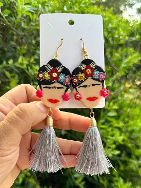 Frida clay earrings