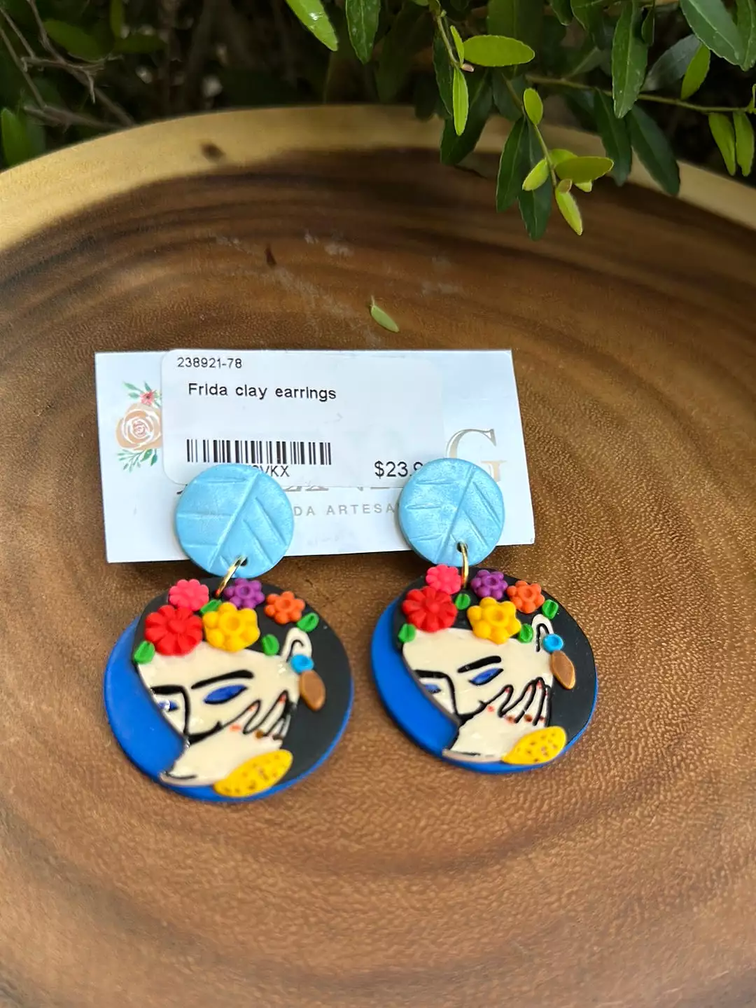 Frida clay earrings