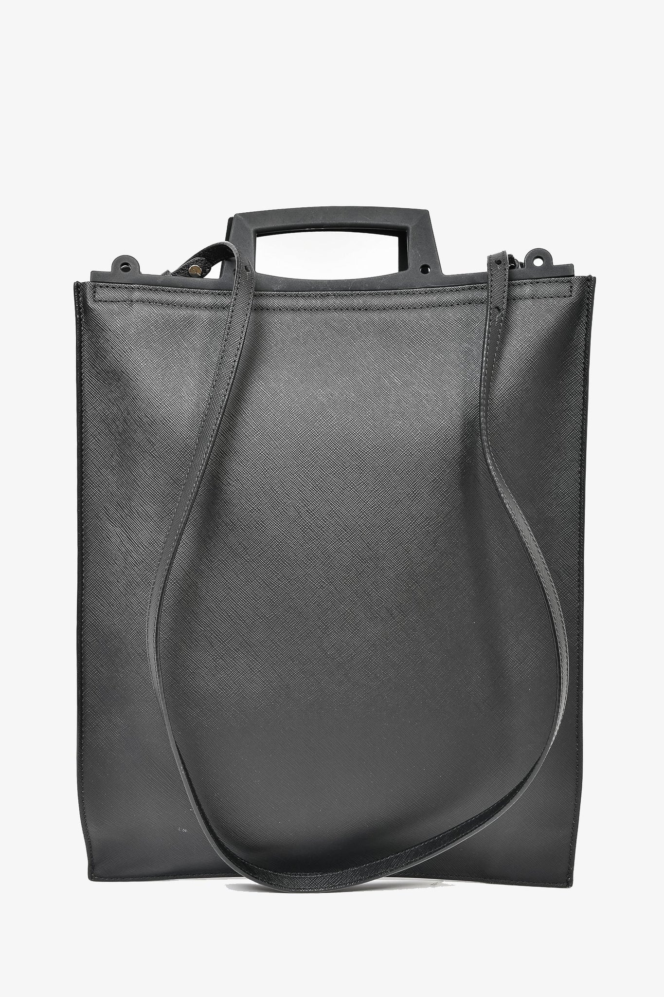 Givenchy Black Leather Logo Vertical Tote w/ Strap