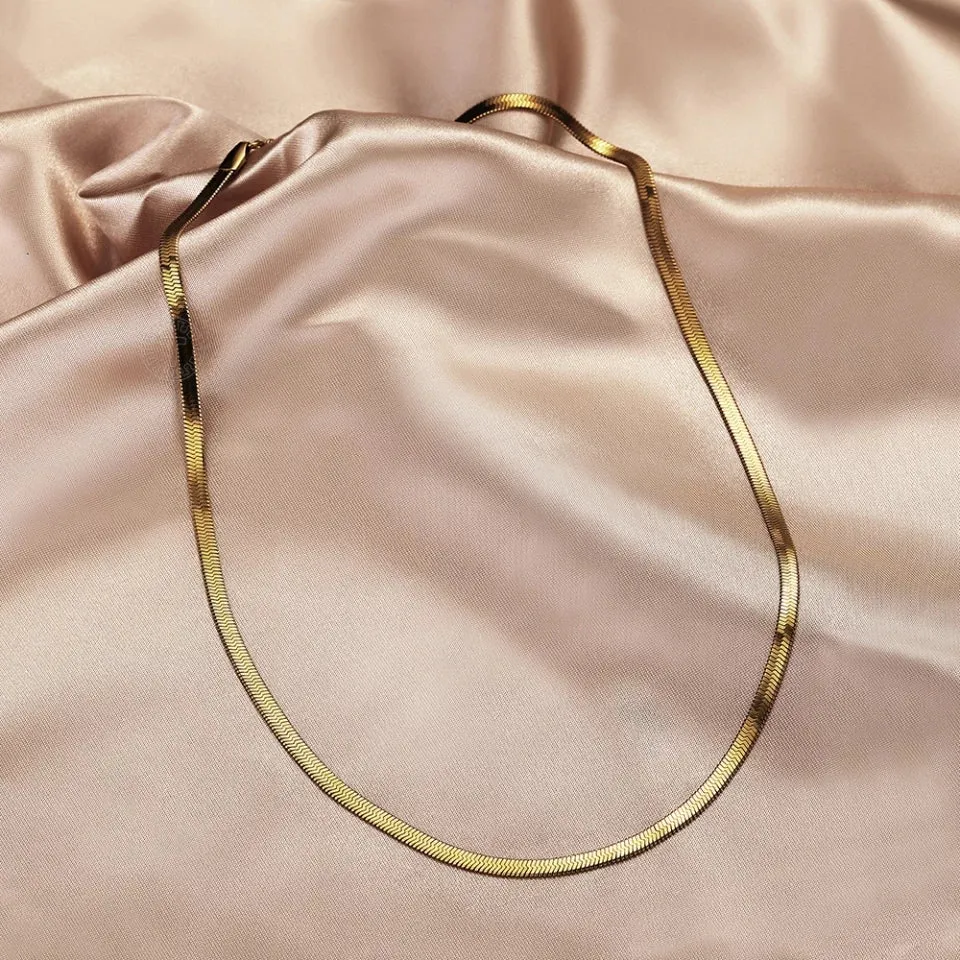 Gold Filled Herringbone Necklace