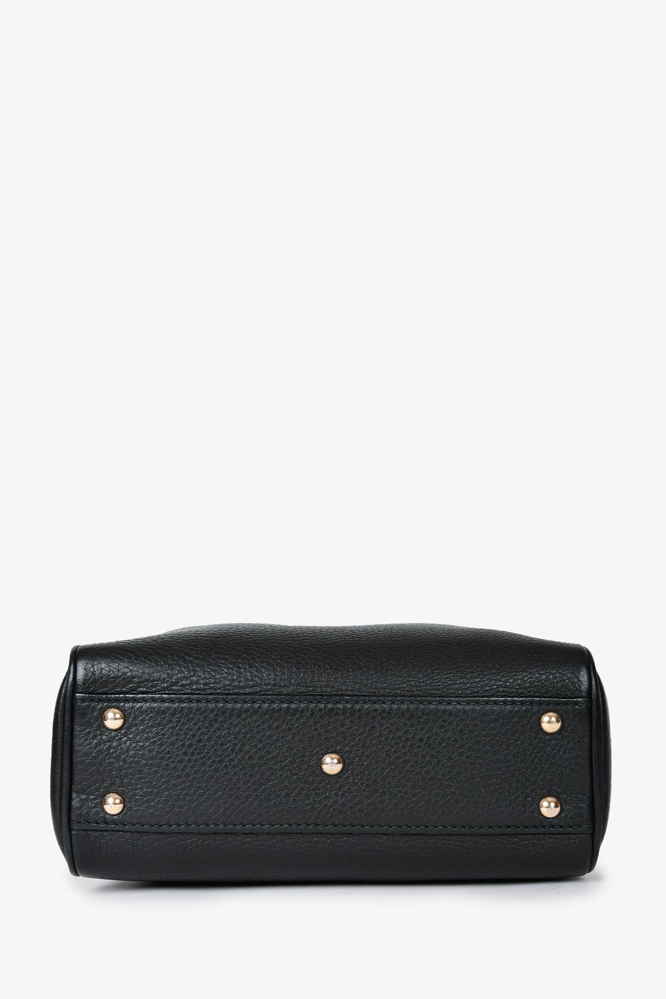 Gucci Black Leather Small Bamboo Handle Tote