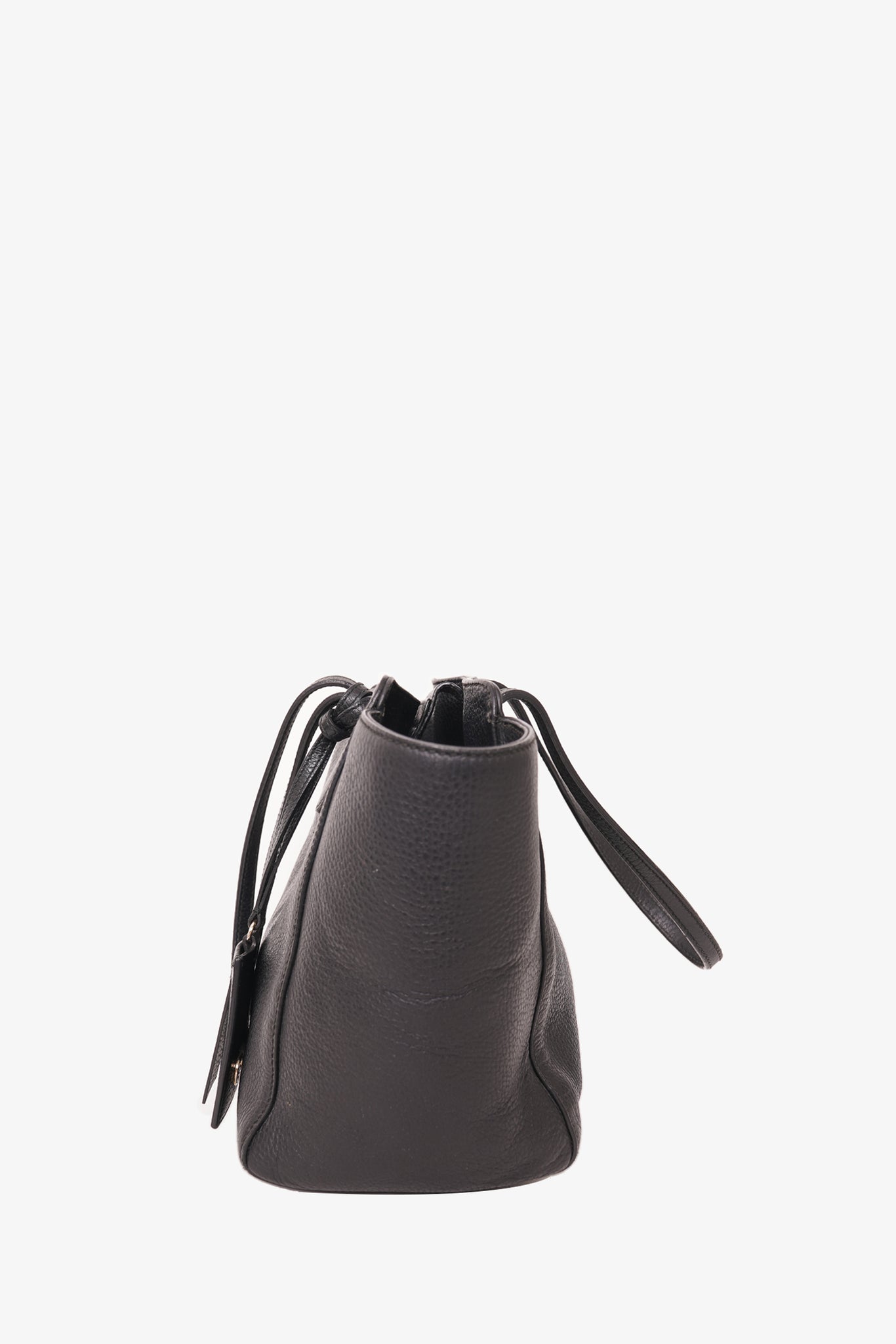 Gucci Black Leather Small Swing Tote