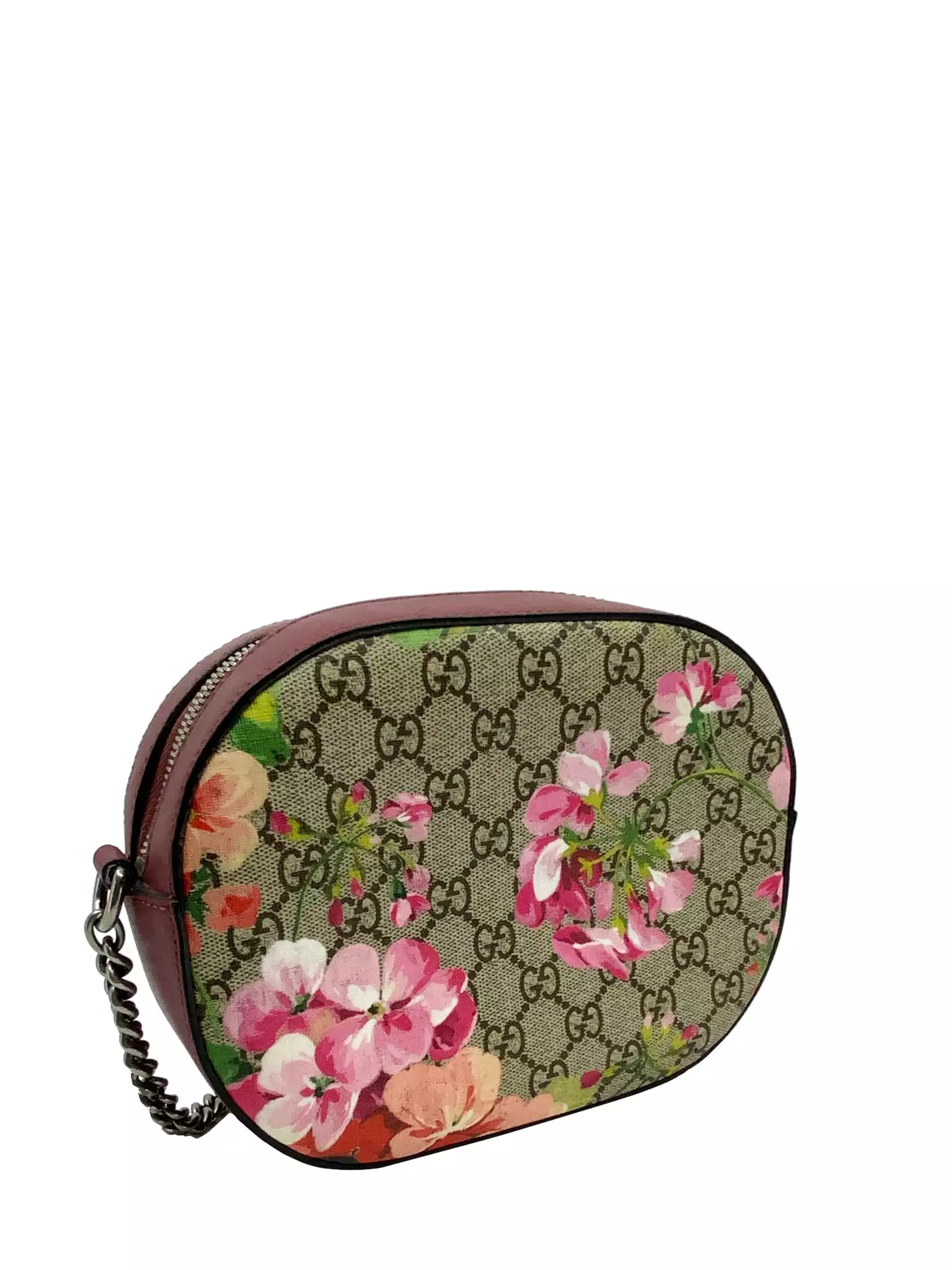 Gucci Blooms GG Supreme Mini Chain Crossbody Bag