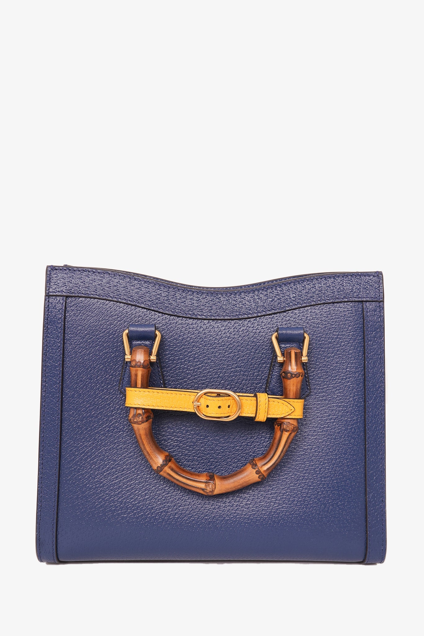 Gucci Blue Leather Diana Small Tote Bag