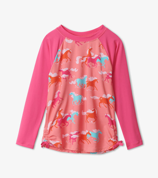 Hatley Playful Horses Long Sleeve Rashguard