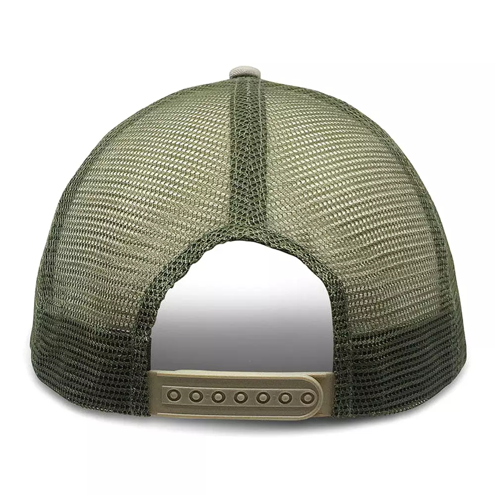 Khaki with Olive Mesh - Structured Baseball Cap