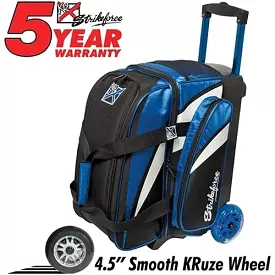 KR Cruiser Smooth Double Roller Royal White Black Bowling Bag