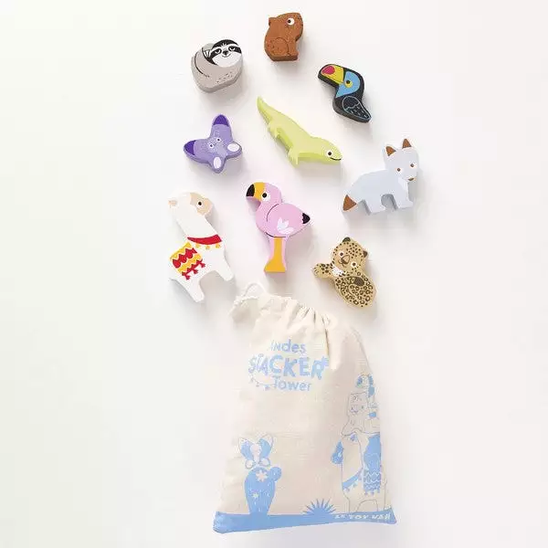 Le Toy Van Petilou Andes Stacking Animals & Bag