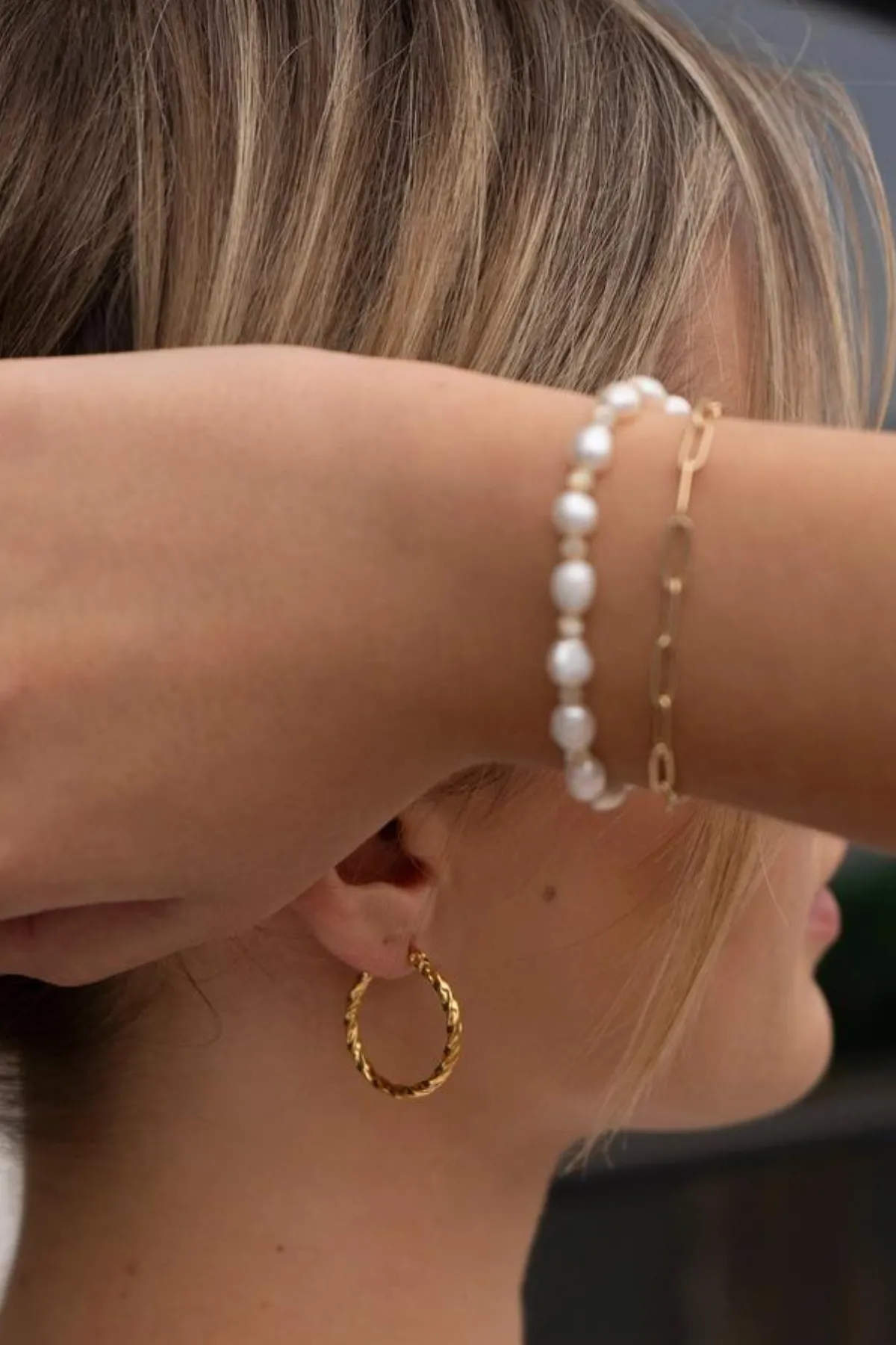 LEENA GOLD FILLED PEARL BRACELET