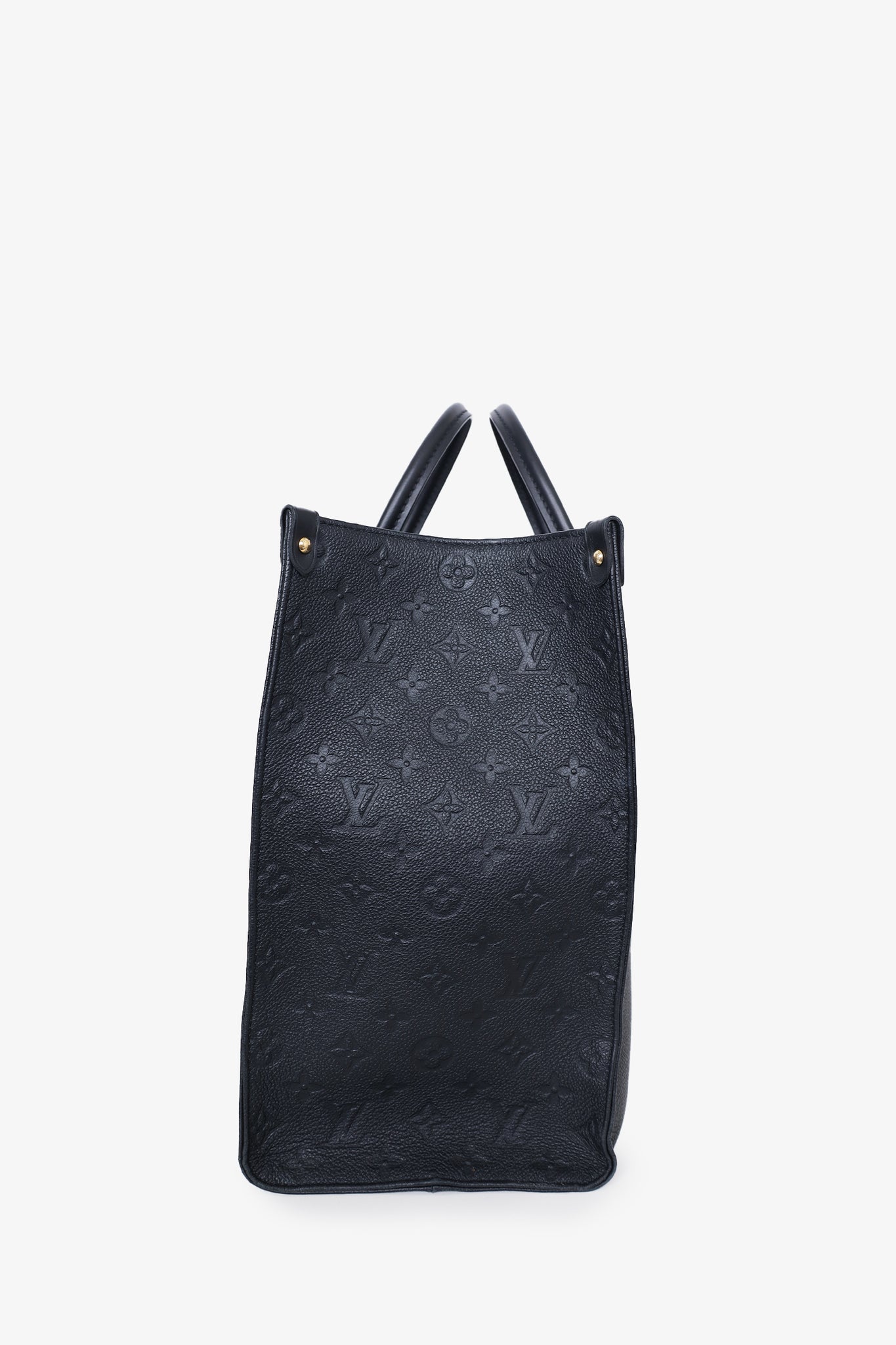 Louis Vuitton 2023 Black Monogram Empreinte Leather OnTheGo GM Tote Bag