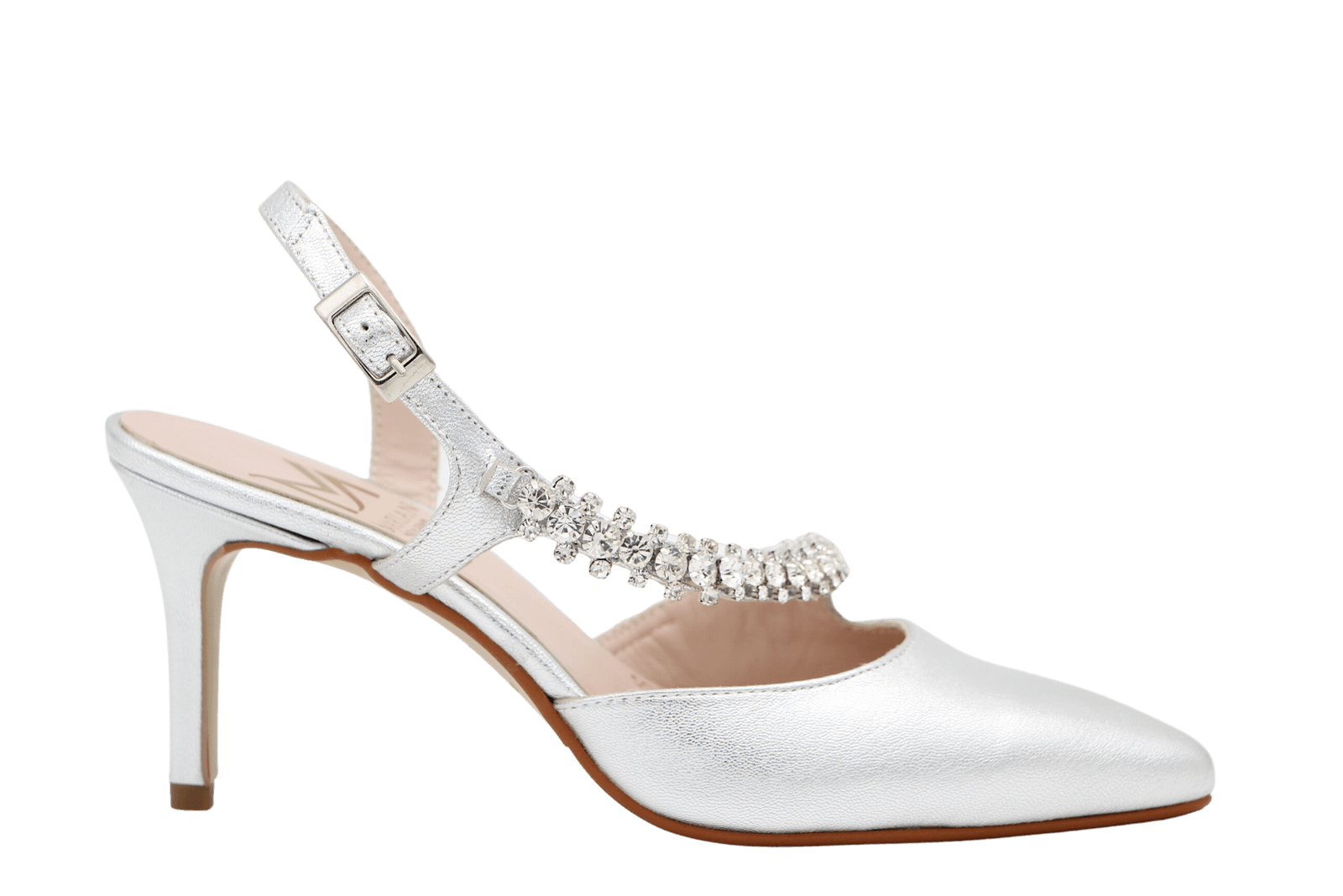 MARIAN Silver  Pointed Toe occasion shoe with diamante