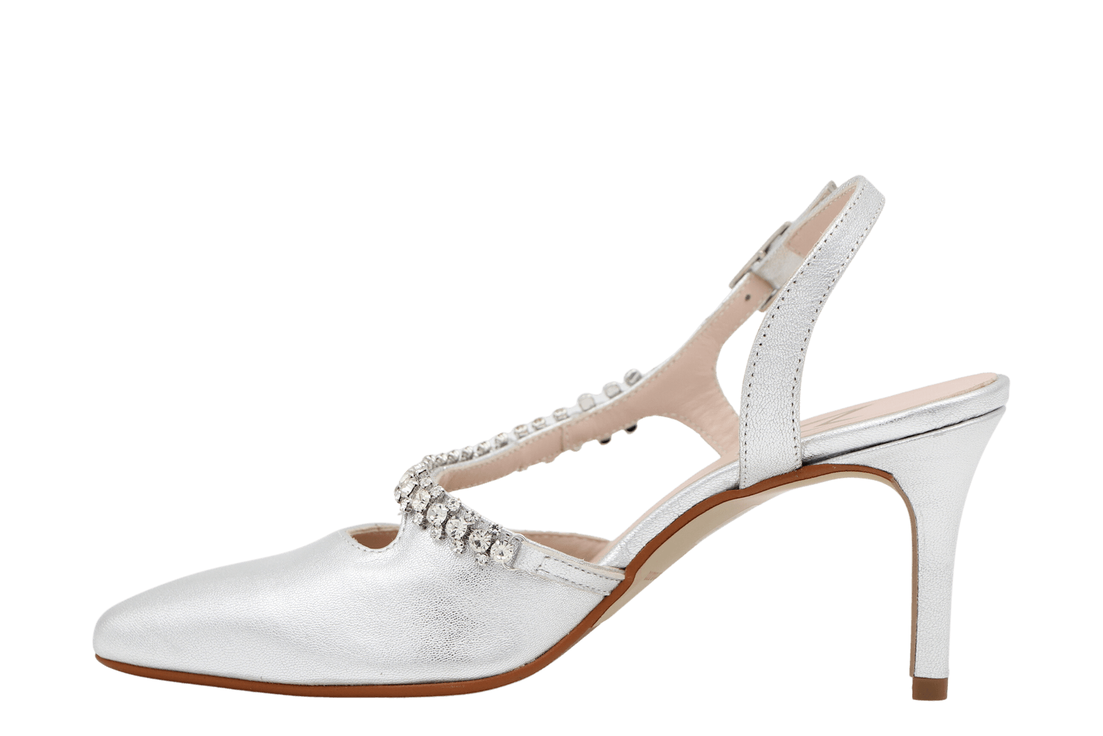 MARIAN Silver  Pointed Toe occasion shoe with diamante