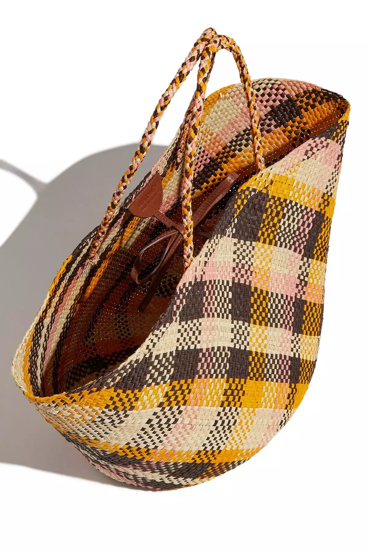 Mariana Large Basket Tote Bag in Madras